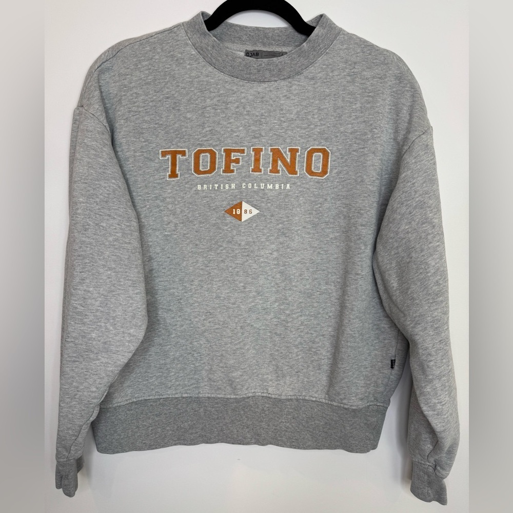 Djab Gray Tofino crewneck Sweatshirt size small